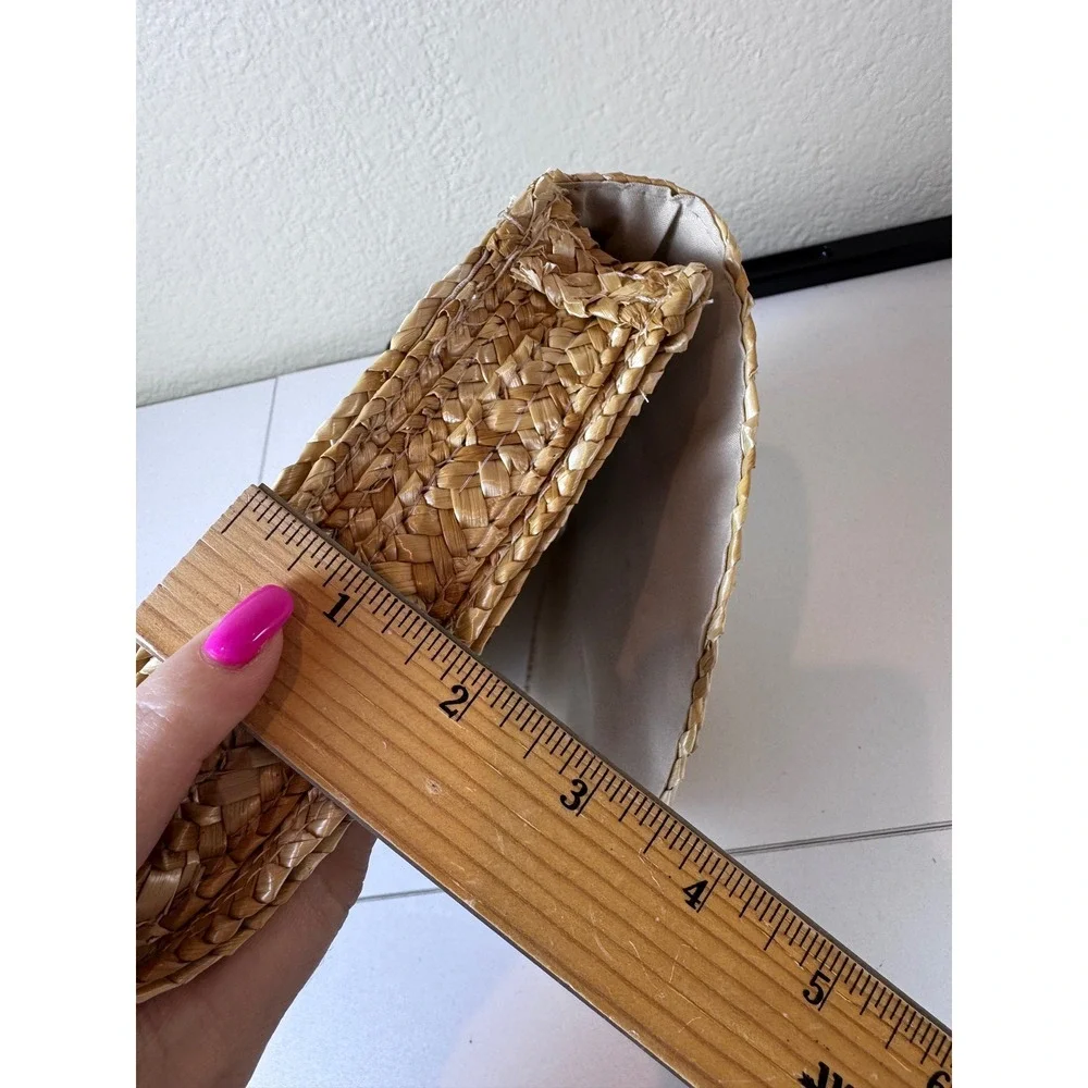 Straw Woven Clutch Bag Womens OS Tan Natural Boho‎ Coastal Cottagecore Neutral